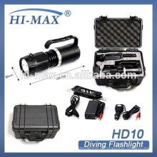 Shenzhen 3100lumens aluminio impermeable llevado linterna submarina llevado luz de buceo